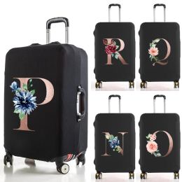 Accessories Gold Watercolor Letters Suitcase Cover Protector Dustproof Scratch Resistant Luggage Cover Apply To 18''32'' Suitcase