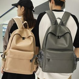 Backpacks New Women Pu Leather Backpack Large Capacity School Bag For Teenage Girls Men Female Travel Rucksack High Quality Couple Mochila