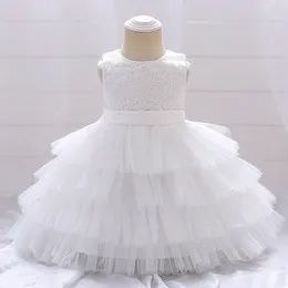 Girl Dresses Infant 1st Year Birthday Baptism Dress For Baby Girls Wedding Party Tulle Bow Christening Gown Toddler Clothes