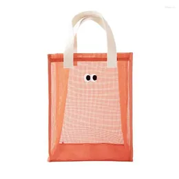 Storage Bags Summer Cute Eyes Casual Travel Breathable Mesh Handbag Beach Swimming Toiletry Bag