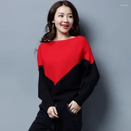 Women's Sweaters Women Sweater Loose Pullover Knitted Cotton Batwing Sleeve Knit Top Autumn Pull Casual Ladies Bat Jumper Tops