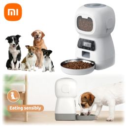 Feeding Xiaomi 3.5L Pet Automatic Feeder For Cats Dogs Smart Food Dispenser Steel Bowl Auto Timer Dog Cat Pet Feeding Pet Supplies