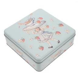 Storage Bottles Biscuit Tin Box Food Containers Lids Candy Holder Party Favours Sweets Jars Tinplate Sugar Case Cookie