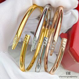 Nagelarmband Designerin für Frau Mann Armband Designerin Nagelarmband Designerin Frau Schmuck Designer Gold Bangle für Frauen Designer -Armbänder für Frauen Armreifen