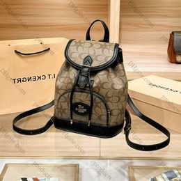 Rucksackmarke Womens Bag Modetasche gedruckt echter Leder -Rucksack Cowhide Minimalist Travel Backpack Coachly Taschen s s
