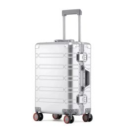 Luggage 20"24"28" Inch Aluminum Cabin Suitcase Rolling Luggage Bag Trolley Bag For Travelling