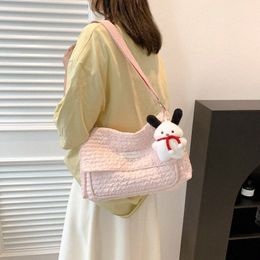crossbody Canvas Sling Bag for Women 2023 Korean Style Simple Hobos Chest Bag Students Shoulder Bag with Adjustable Strap a8Hk#