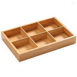 Dinnerware Sets Bamboo Box Household Tray Serving Snack Decor Bread Plate Nuts Display Tea Bag