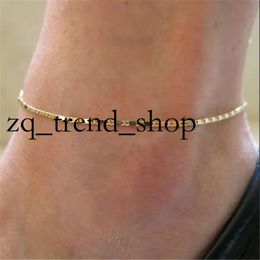 Simple Woman Anklets Casual/sporty 14K Gold Chain Women Ankle Bracelet Jewellery 48