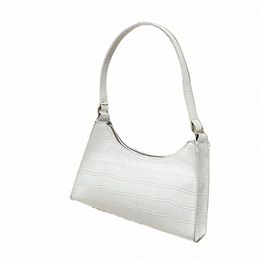 gusrue Crocodile Pattern PU Leather Shoulder Bag Fi Ladies Armpit Bag Retro Women Handbags Purse Small Clutch Bags t3cd#