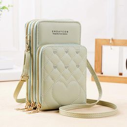 Shoulder Bags Large Capacity Multi-Functional Fashion Simple Small Bag Three Layers Zip-up Mobile Phone Women's