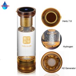 bottle Mretoh 7.8hz Resonance Small Molecule Water Rich Hydrogen Generator Bottle 600ml Glass Cup Rechargeable Electrolysis H2 Ioniser