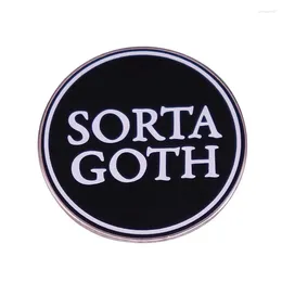 Brooches Sorta Goth Enamel Pin Dark Gothic Brooch Black Button Badge