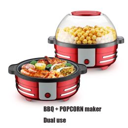 Processors 5L large capacity Electric Corn popcorn Maker Household Automatic Hot Air Popcorn Making Machine DIY Corn Popper can barbecue