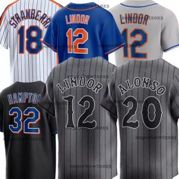 New City Pete Alonso 12 Francisco Lindor Baseball Jersey Alvarez Jeff McNeil New Yorks Brandon Nimmo Darryl Strawberry Ny Mets Kodai Senga Keith Hernandez Connect