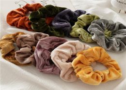 DHL 48Colors Blank Girls Velvet Elastic Scrunchie Scrunchy Head Band Ponytail Hairbands Rope Hair Accessories1834875