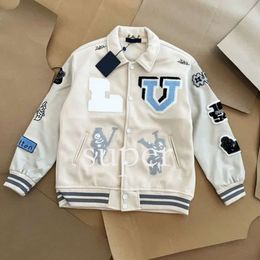 Letterman Jacket L Vintage Bomber Coats 11 Letter Embroidery Autumn Men Baseball Jackets Hip Hop Loose Varsity Fashion Winter Keep Warm 7399