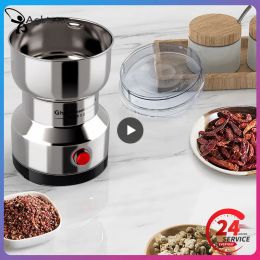 Grinders Electric Coffee Grinder Multifunction Food Dry Grains Crusher Household Nuts Spices Beans Flour Grinder Machine Kitchen Tool