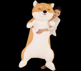 New Jumbo Animal Husky Plush Toy Giant Soft Cartoon Shiba Inu Dog Doll Girl Sleeping Pillow Cute Gift Decoration 130cm 160cm DY5089585208