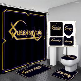 Shower Curtains Queensryche 3D Printed Curtain Waterproof Bathroom Anti-slip Bath Mat Set Toilet Rugs Carpet R01