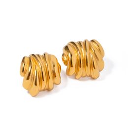 Designer Stainless Steel 18K Gold Earrings for Women Vintage Earrings Parties Wedding Gifts Factory Wholesale Customization of Logo