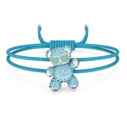 Strands hip hop Doll Teddy Bear sunglass full crystal Adjustable rope Bracelet