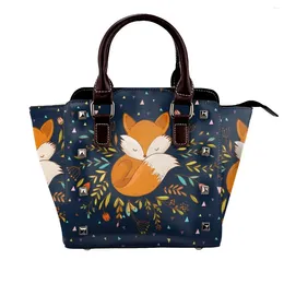 Shoulder Bags Cute Flowers And Triangles Bag Animal Lover Gift Stylish Leather Handbag Streetwear Woman