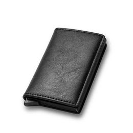 Money Clips Customized card holder Rfid black carbon fiber leather simple wallet for mens personalized gifts Y240422