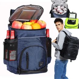 Bags Soft Large 36 Cans Insulated Cooler Backpack 33L Refrigerator Bag Thermal Isothermal Fridge Travel Beach Beer Picnic Ice Bag