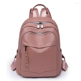 School Bags Casual Women Leather Backpack Designer Shoulder For 2024 Back Pack Teenage Girls Sac Mochila Feminina