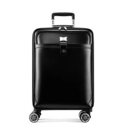 Carry-Ons Men Business Real Leather rolling luggage trolley suitcase universal wheel Genuine Leather retro box 16/20 inch boarding case