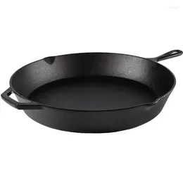 Pans 15" Cast Iron Skillet With Handle And Lips