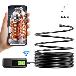 Cameras Wireless Endoscope 1080P Single & Dual Lens WiFi Borescope Inspection Camera Waterproof Snake Pipe Camera For Android IOS