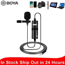 Microphones BOYA MM1 M1 Studio Mic Lavalier Mini Microphone for iPhone Canon Nikon Sony DSLR Camera PC Phone Vlog Video Gaming Living