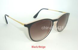 Top Quality Fashion Womens Erika Sunglasses Eyewear black Beige Frame Gradient Lens 52MM With Brown Case S024194549