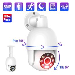 Control Techage 5MP PTZ POE IP Camera HD Outdoor IP66 Waterproof Smart AI Human Detect Colourful Night Vision Twoway Conversation ONVIF