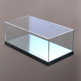 Ornaments Clear Acrylic Display Case with Mirror for Anime Figures/Toys/Car Model/Collectibles,Countertop Storage Box Dustproof Showcase