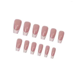 False Nails Pink With White Tip Fake Nail Toenails Harmless And Smooth Edge For Shopping Traveling Dating