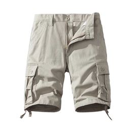 Men's Pants Mens Cotton Shorts Casual Sports Short Pants Tactical Bermuda Shorts American Style Kn Length Strtwear Y240422