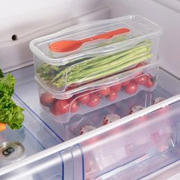 Storage Bottles 1pcs Box Microwavable Transparent Refrigerator Fruit Vegetable With Lid Home Kitchen Supplies