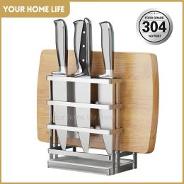 Storage NEW Kitchen Knife Organiser 304 stainless steel,Knife Holder for Kitchen Counter,Kitchen accessories,Storage for Knife Organiser