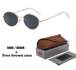 Brand designer Metal Frame Oval Sunglasses men women Steampunk Fashion Glasses Retro Vintage Sun glasses with Retail cases and box5572683