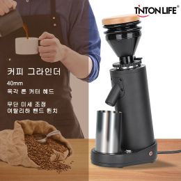 Grinders TINTON Electric Coffee Grinder Profession Titanium Alloy Cone Knife Coffee Beans Grinder Portable Household Small Grinder