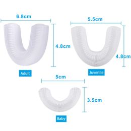 Heads Toothbrush Heads Nano Silicone Oral U Tooth Brush Adult Kids Clean Toothbrushes IPX7 Waterproof Whitening Teeth