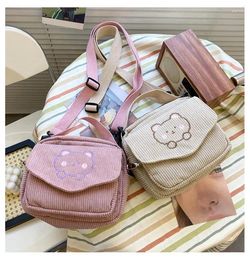 Shoulder Bags Women Cute Mini Cartoon Casual Style Student Tote Messenger Small Corduroy Handbags Satchel Travel Purse