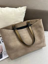 Bags Genuine Suede Leather Beads Embellished Casual Tote Bag