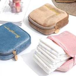 Bags 1PCMultifunctional Pattern Sanitary Pad Bags Reusable Napkin Storage Organiser Women Pad Pouch Bags Portable Makeup Bags Coin P