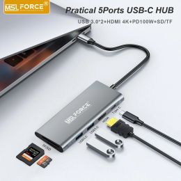 Hubs adapter type c to usb 3 0 hub multiports with hdmi 4k card reader SD TF for switch surface macbook Thunderbolt docking station
