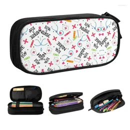 Cosmetic Bags Love A Pencil Case For Boy Girl Large Storage Nursing ECG Pen Box Bag Stationery