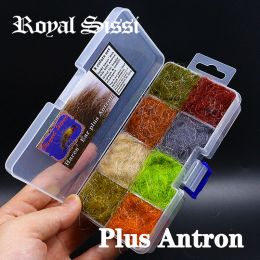 Accessories Hot 8 Colours Dispenser hare's ear dubbing Plus Antron dub buggy nymph dub fly fishing tying materials caddis emerger dry fly dub